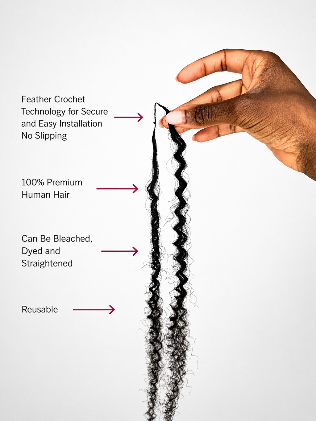 Carletta curls-  Human Hair Crochet image 1